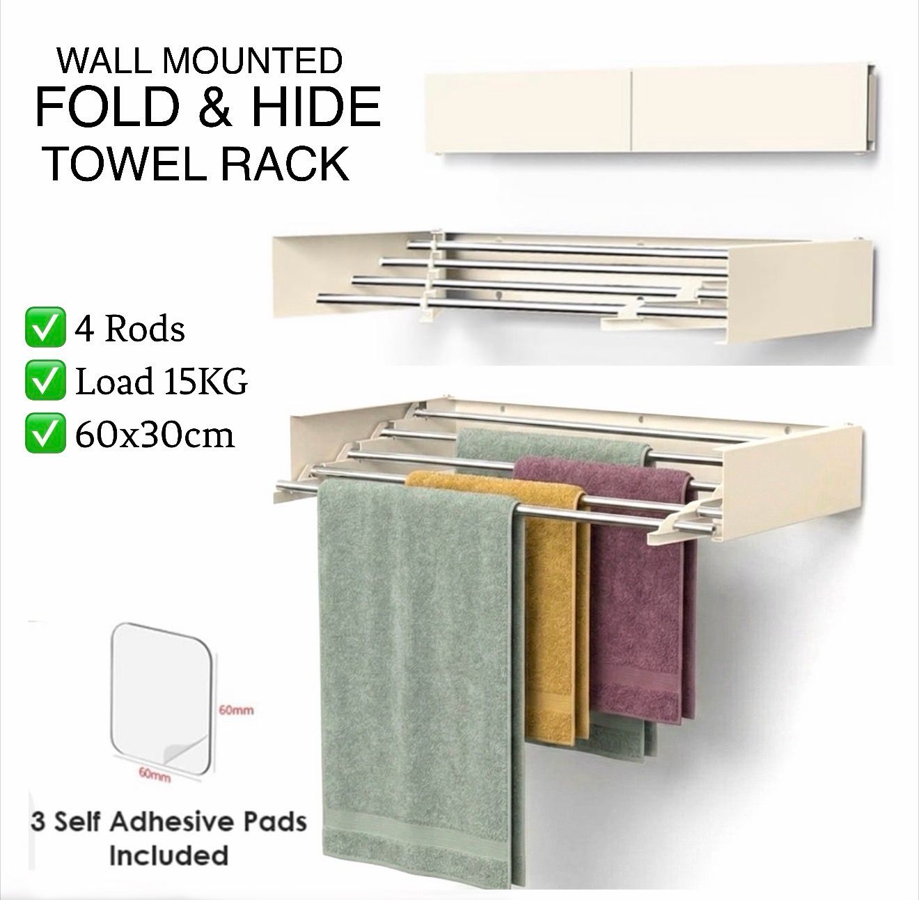 Fold &amp; Hide Towel Rack