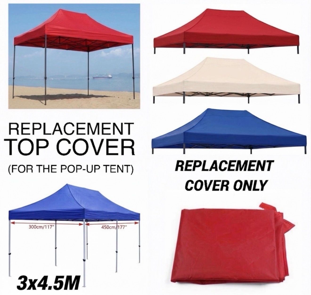 Replacement Top Cover (3x4.5M)