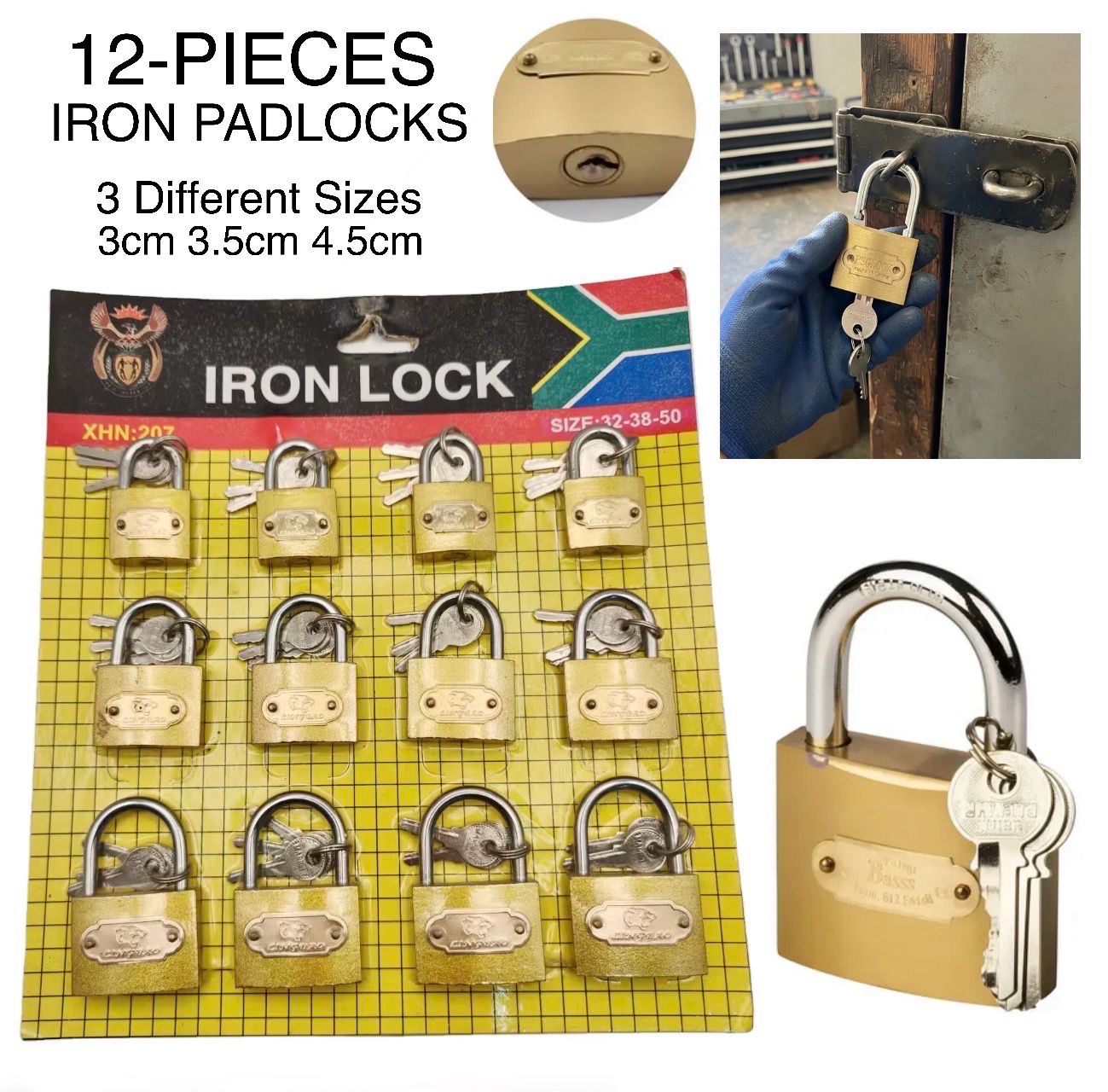 12 Iron Padlocks