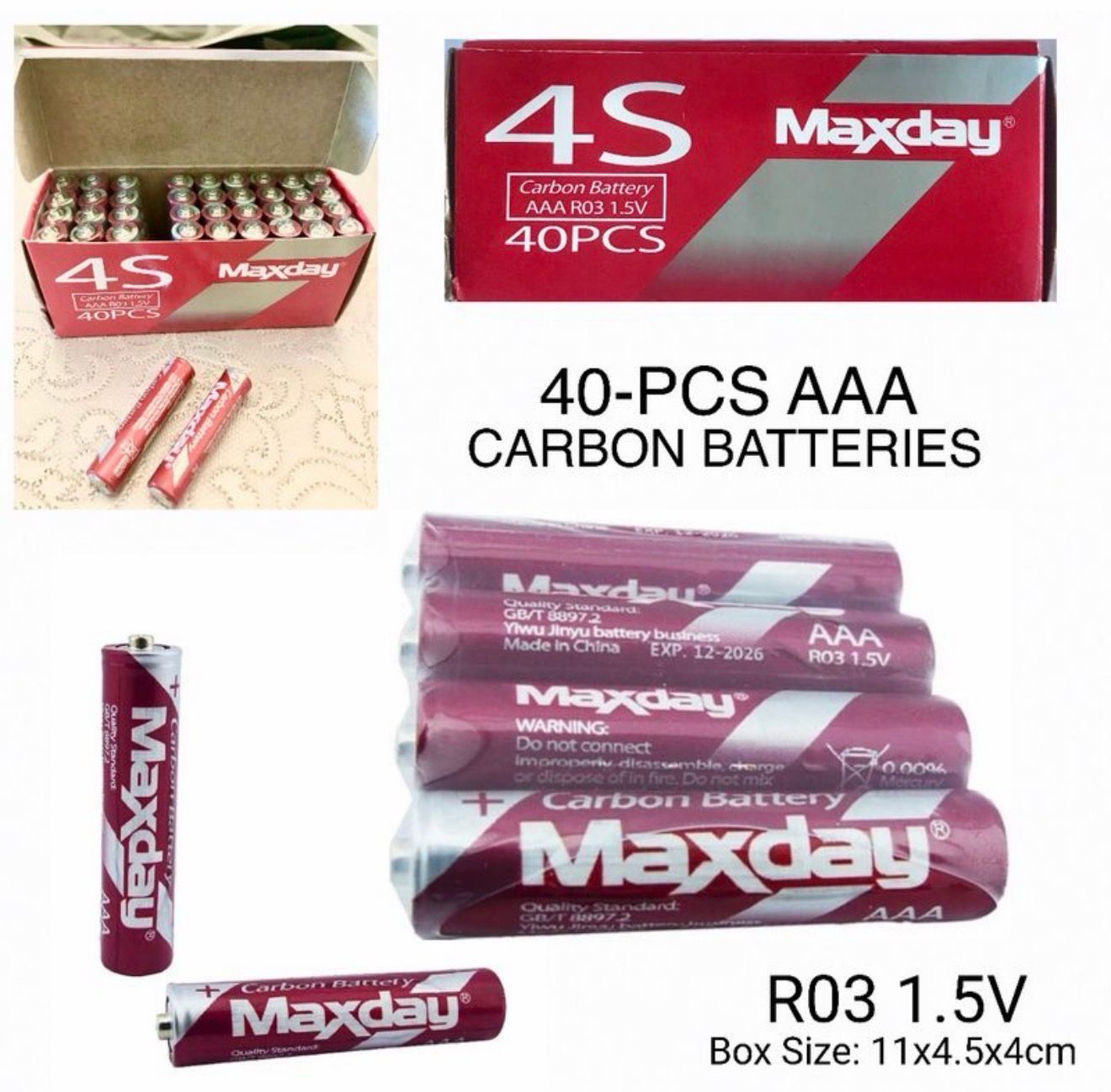 40-Pc AAA Batteries