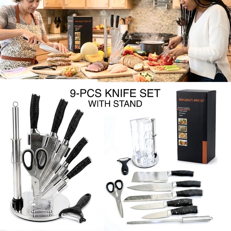 Knife Set With Stand