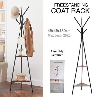 Coat Rack With Shelves