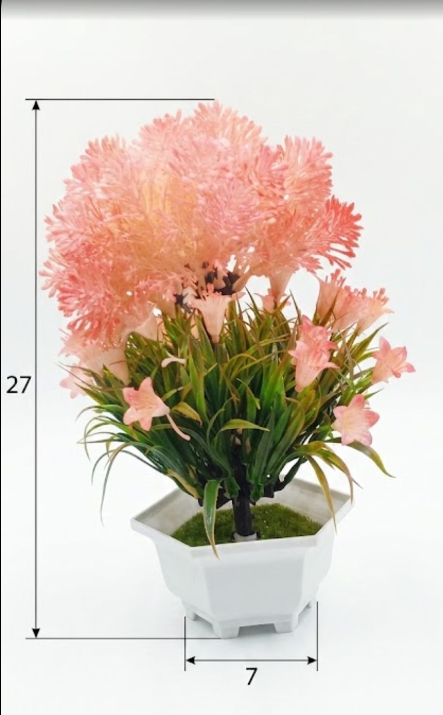 Pink flowering bonsai