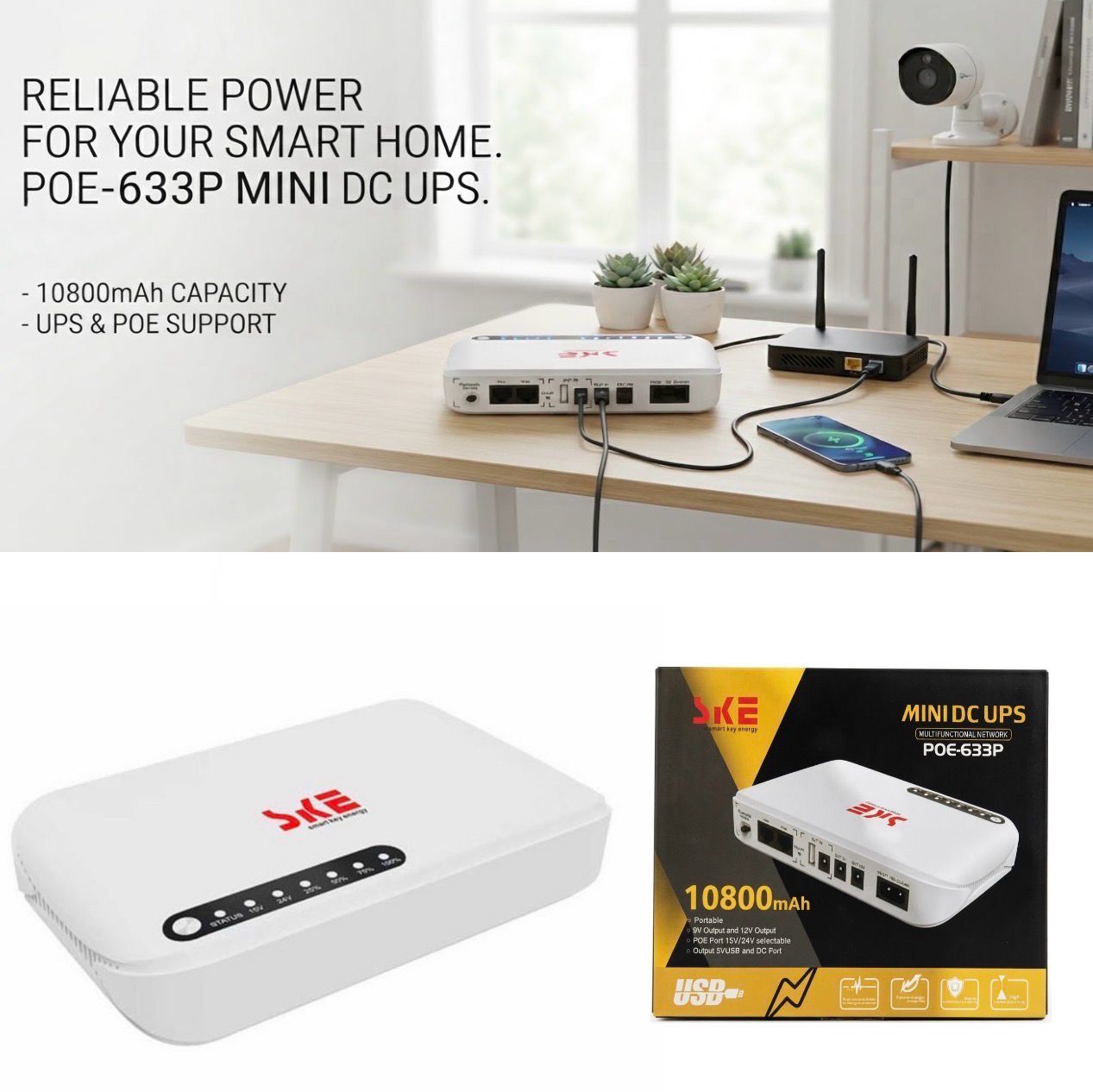 Mini DC UPS (POE-633P)