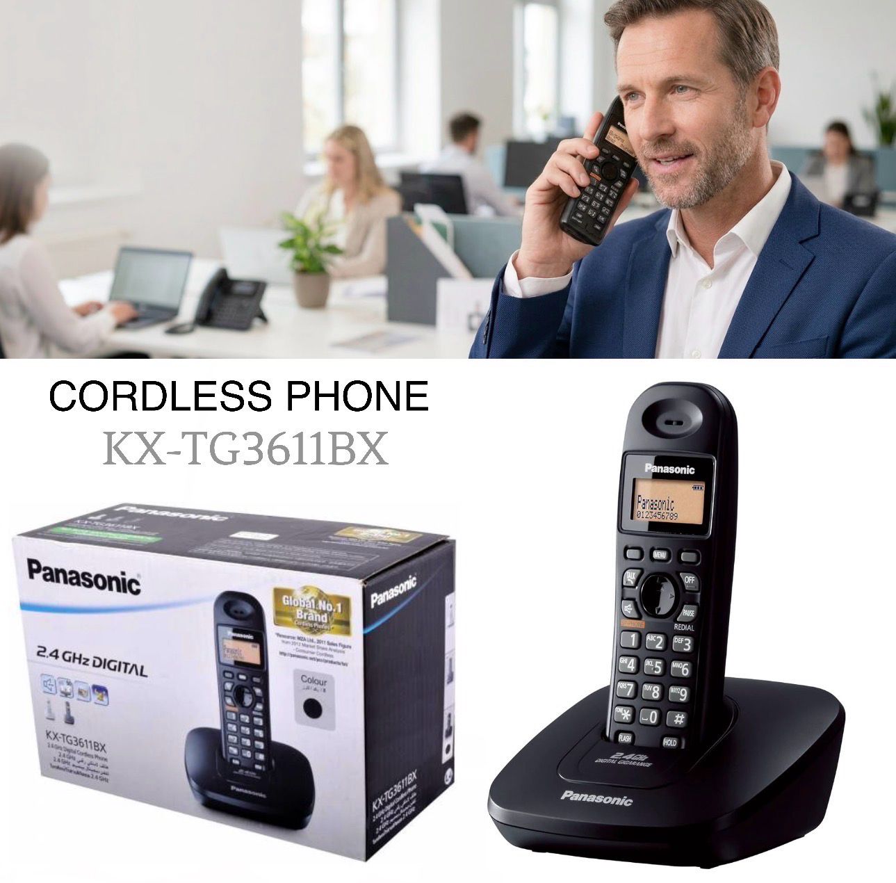 Cordless Phone (KX-TG3611BX)
