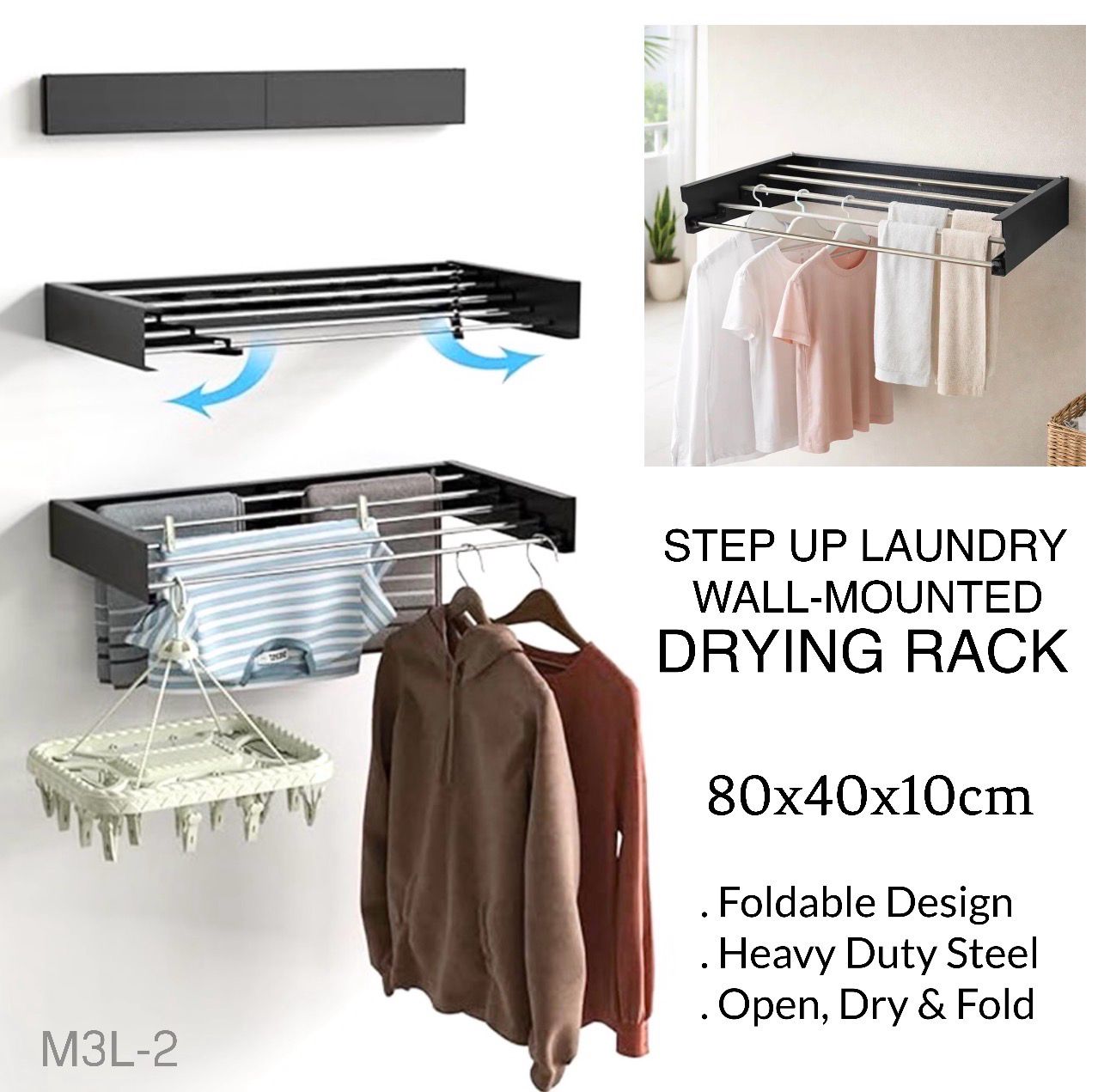 Wall Drying Rack (M3L-2)