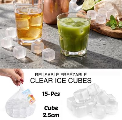 15-Pcs Ice Cubes (Clear)