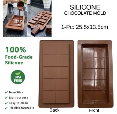 1-Pc Silicone Chocolate Mold (25.5x13.5cm)