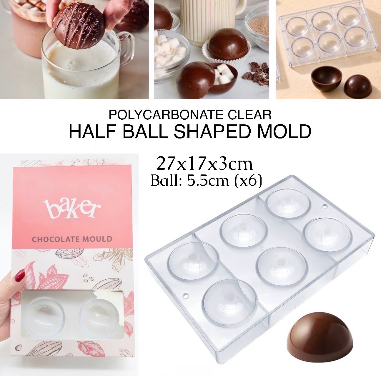 Polycarbonate Half-Ball Mold (MA-1127-141)