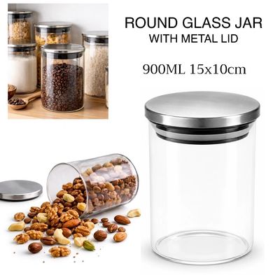 Round Glass Jar (900ml)