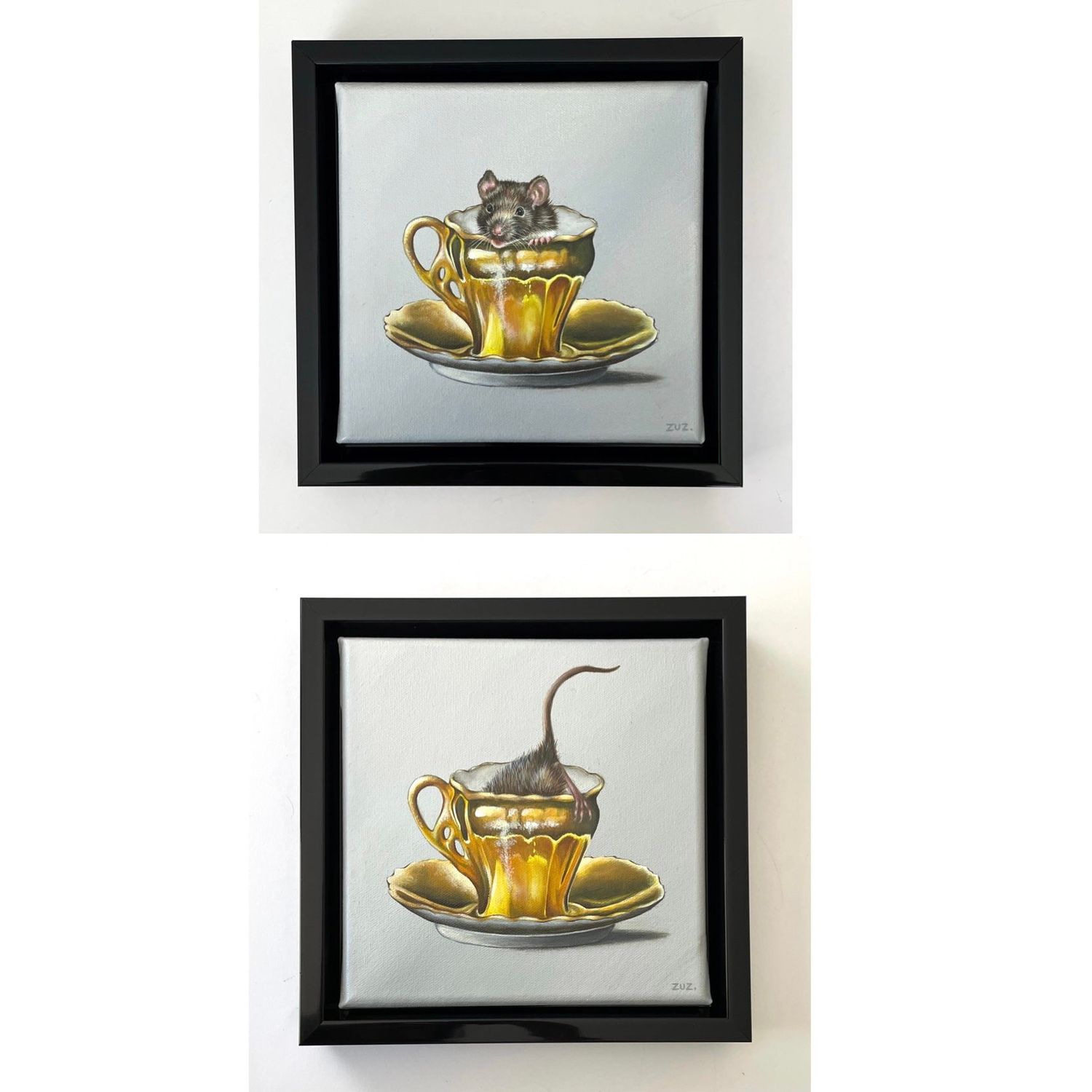 Espresso Doppio - Original Acrylbilder (2-er Set)