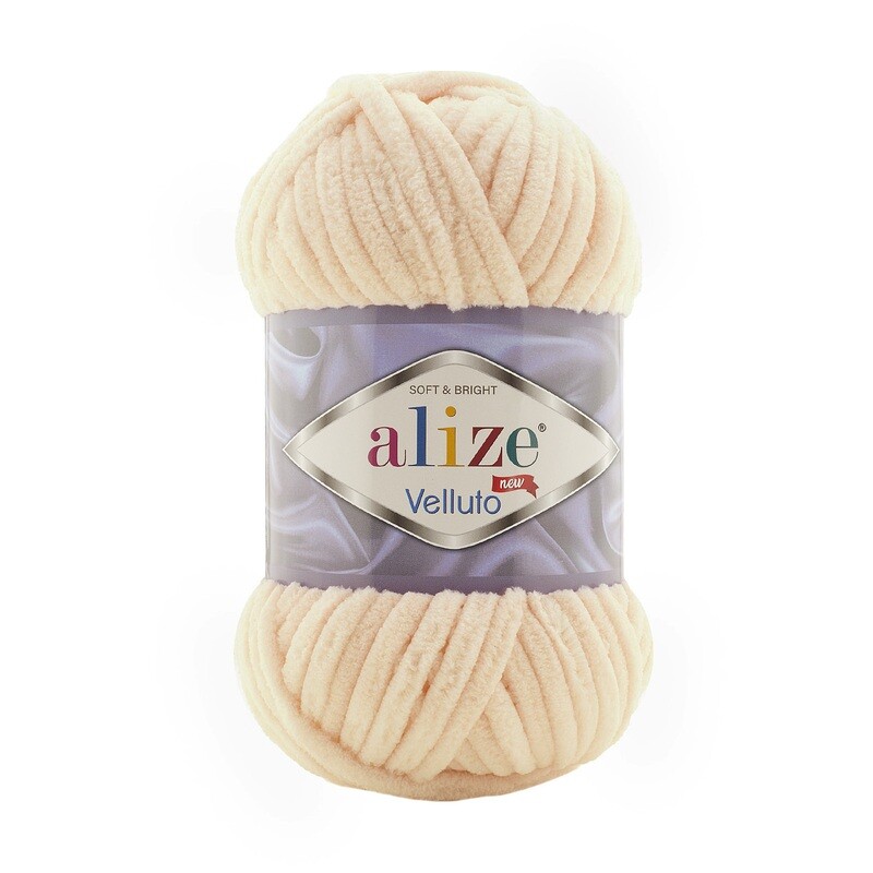 Wolle Chenille Garn ALIZE VELLUTO  310 Honig