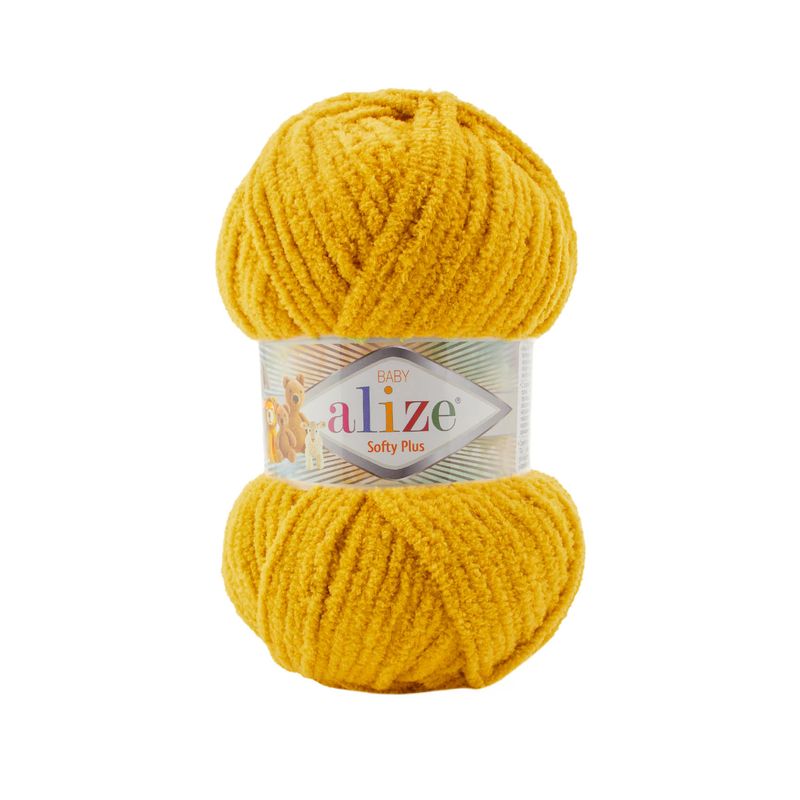 Alize Softy Plus Amigurumi Wolle Kuschelig weich und vielseitig 02 Gelbgold