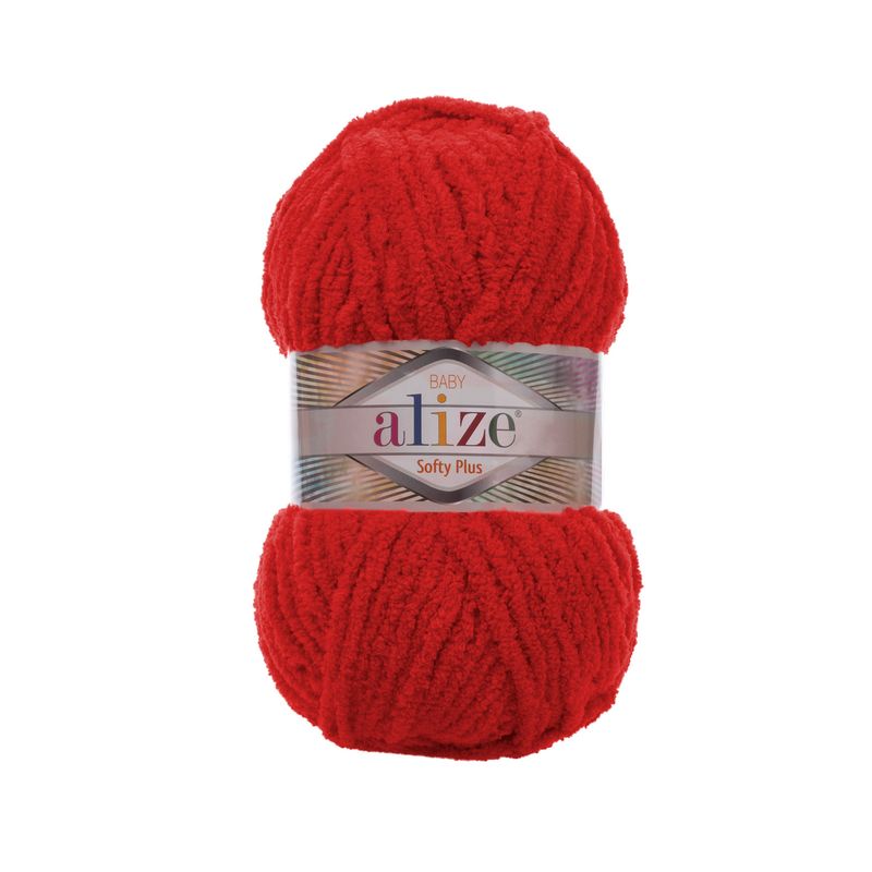 Alize Softy Plus Amigurumi Wolle Kuschelig weich und vielseitig 56 Rot