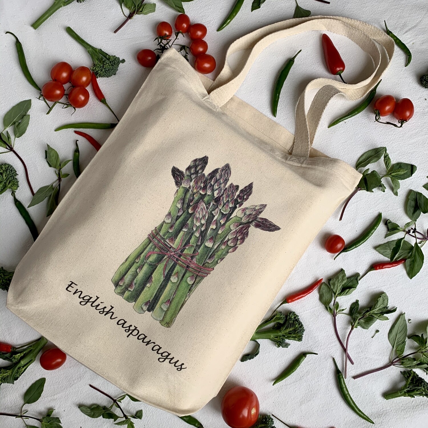 English Asparagus - Illustrated tote bag