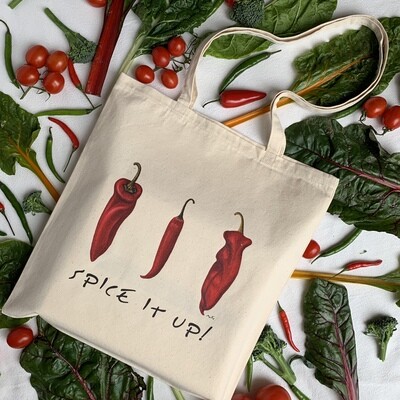 Peppers - Illustrated tote bag