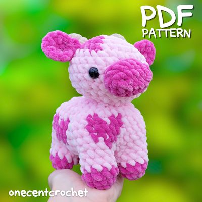 Crochet Heart Cow Pattern