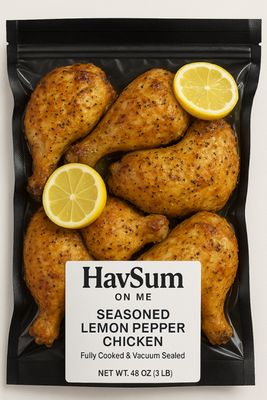 Lemon Pepper Chicken Fully Cooked &amp; Vacuum Sealed
