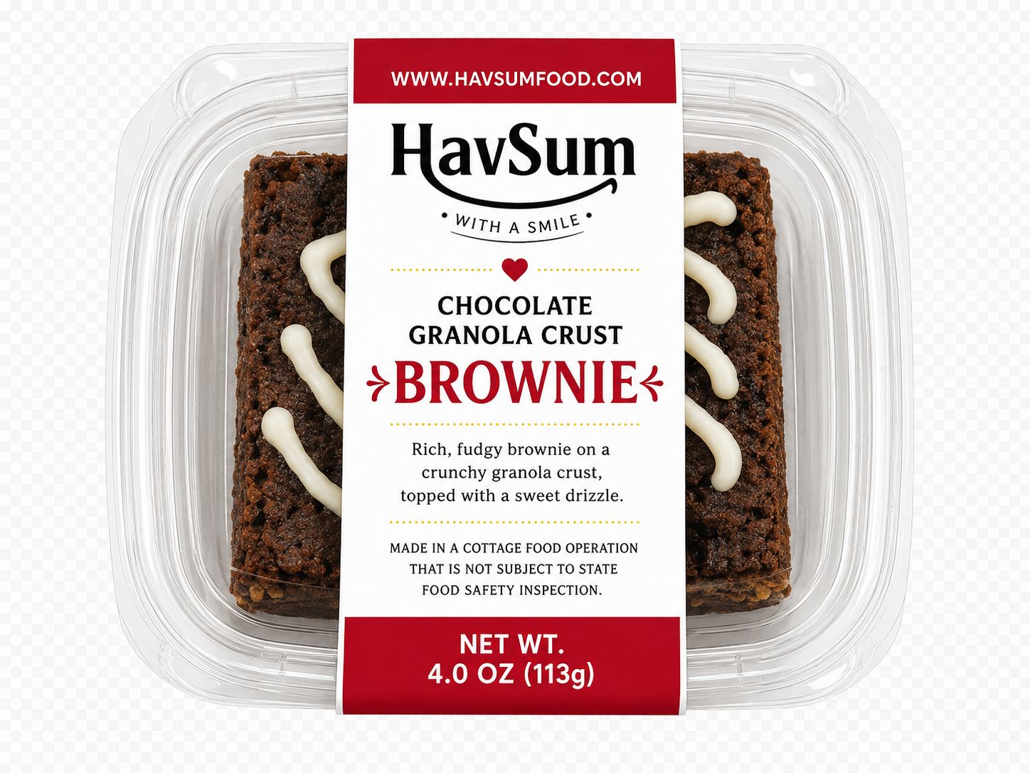 Chocolate Granola Crust Brownie - 1 individual Box