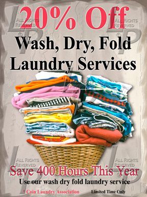 20% off Wash, Dry, and Fold
