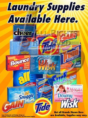 Laundry Supplies Available