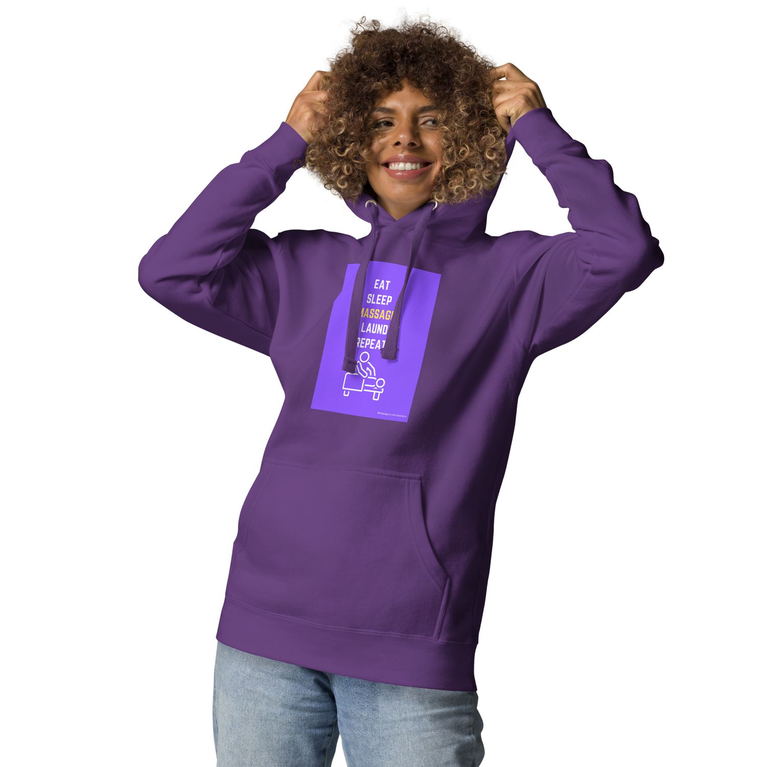 Eat Sleep Do Laundry Massage Hoodie with Pocket