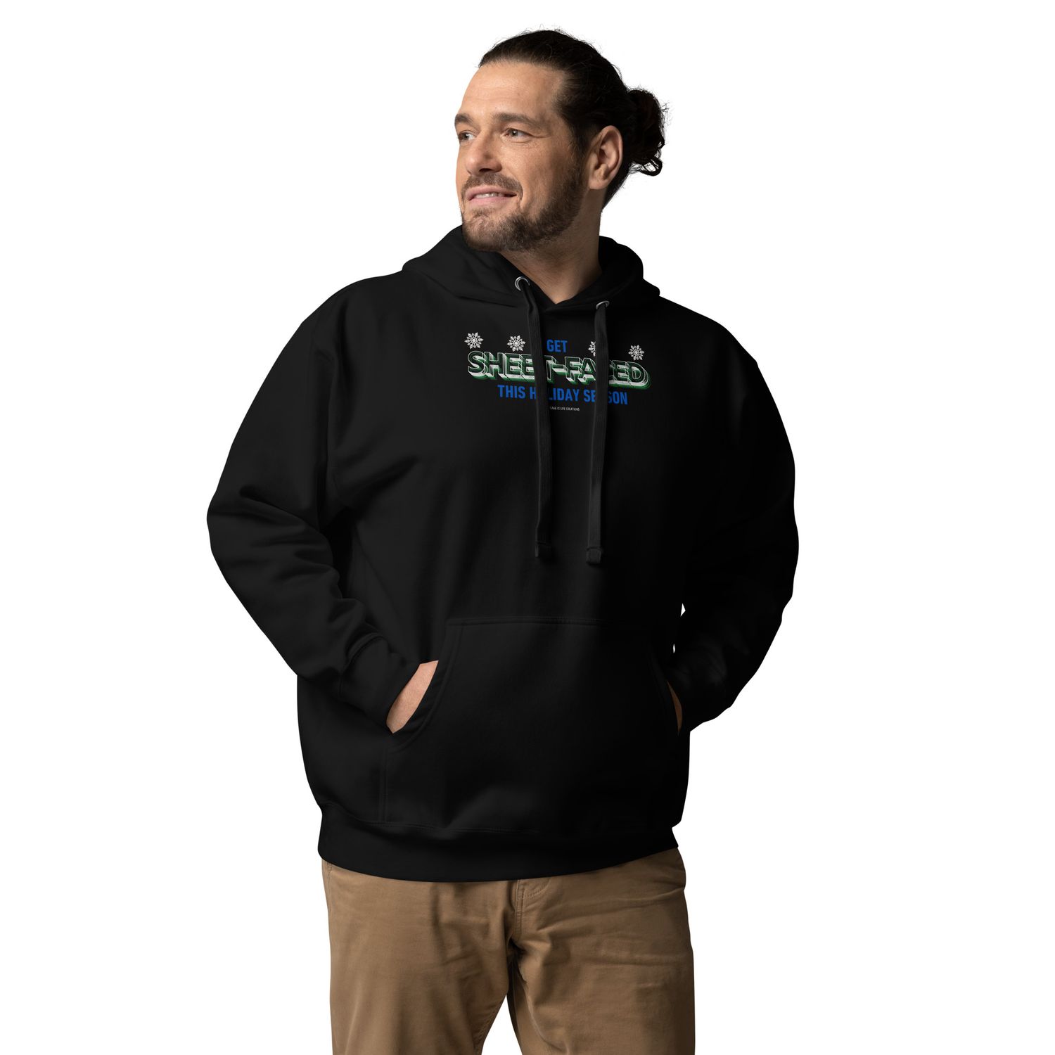 Get Sheet Faced This Holiday Season - Blue &amp; Silver - Unisex Hoodie