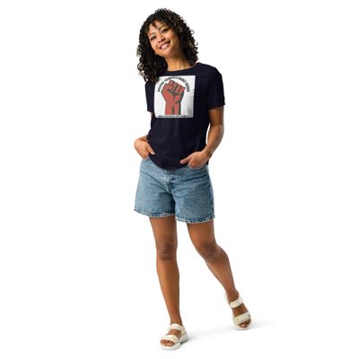 Massage Therapists Against Racism - Red &amp; Brown - Women&#39;s Relaxed T-Shirt