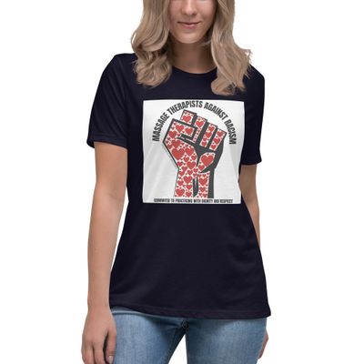 Massage Therapists Against Racism - Red &amp; White - Women&#39;s Relaxed T-Shirt