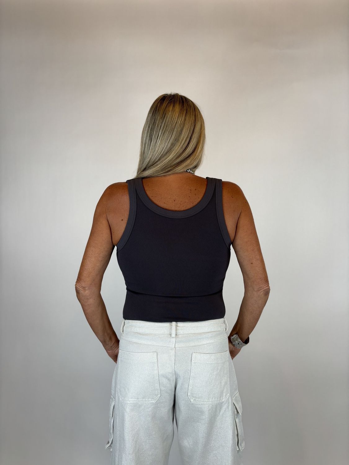 REVERSIBLE RIBBED TANK TOP