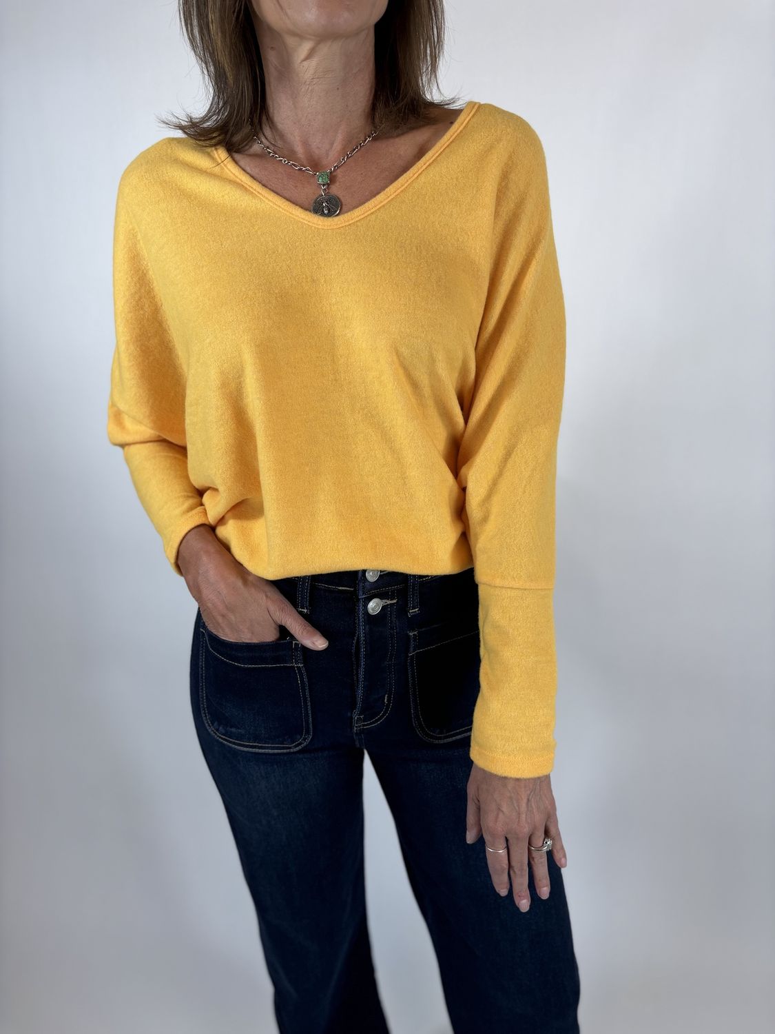 V-NECK COZY SWEATER