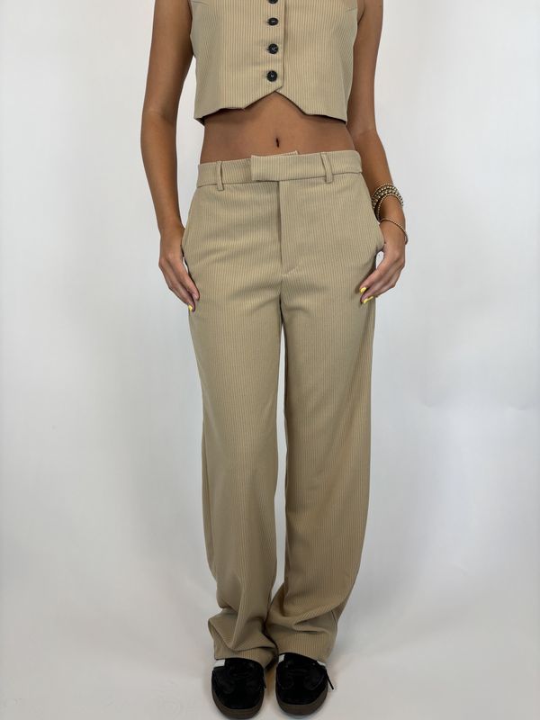 PINSTRIP WIDE LEG PANTS