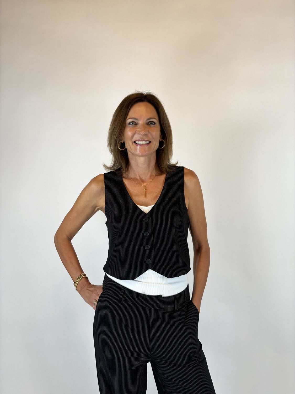 PIN STRIPE SUIT VEST