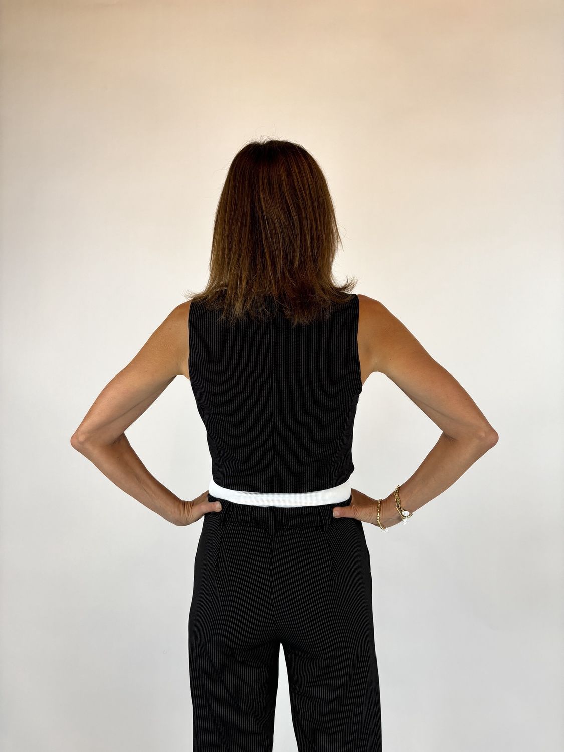PIN STRIPE SUIT VEST