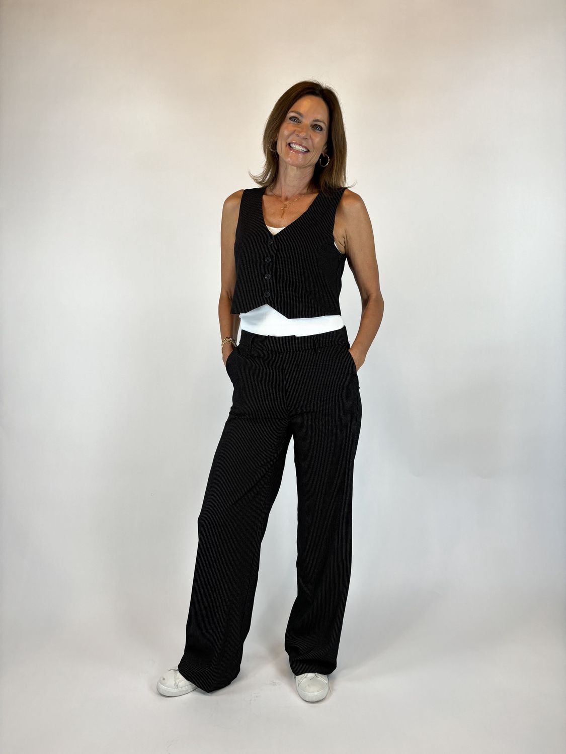 PIN STRIPE SUIT VEST