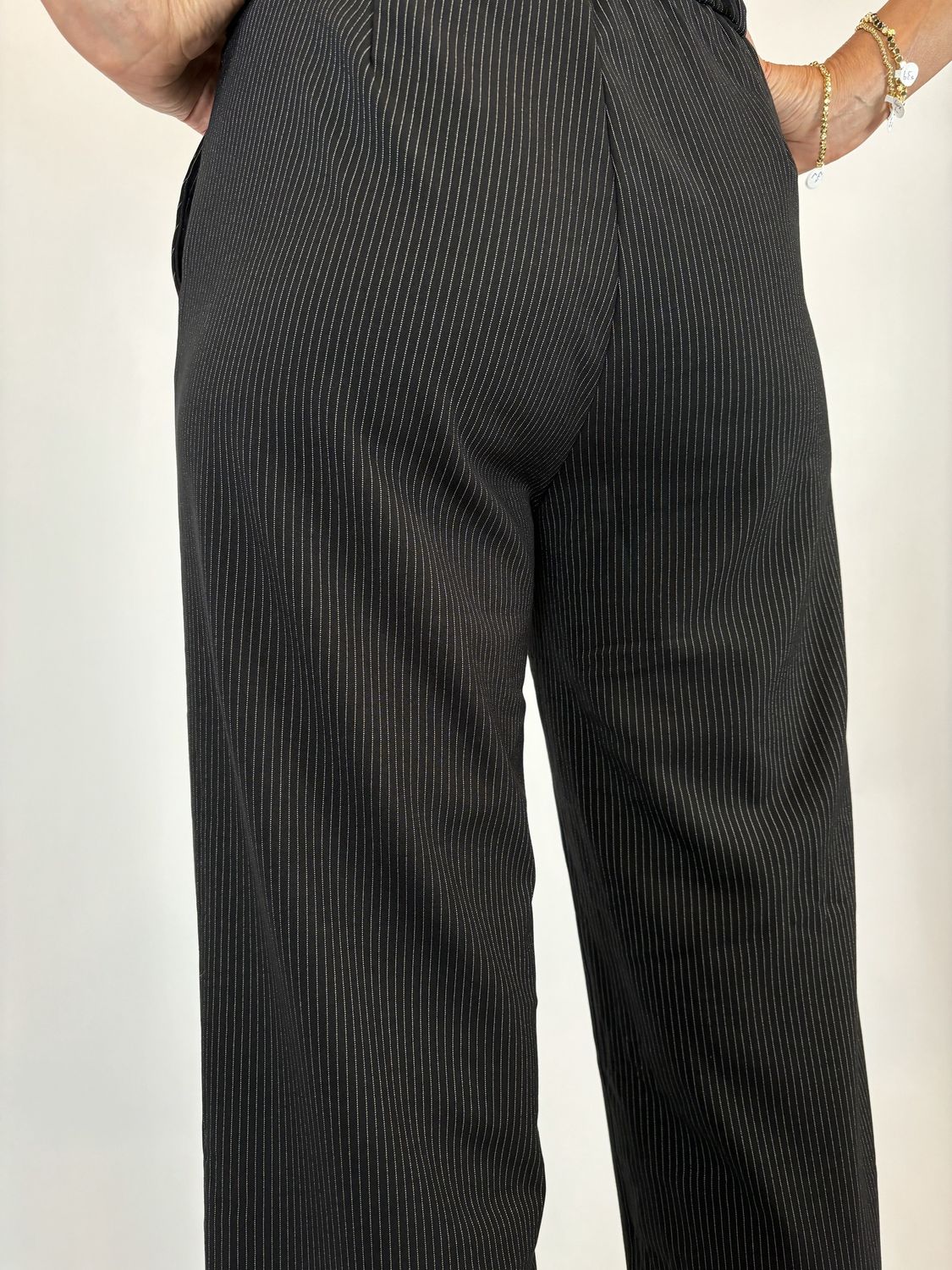 PINSTRIP WIDE LEG PANTS
