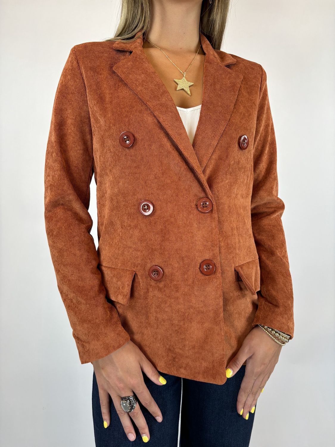 CORDUROY BUTTON BLAZER