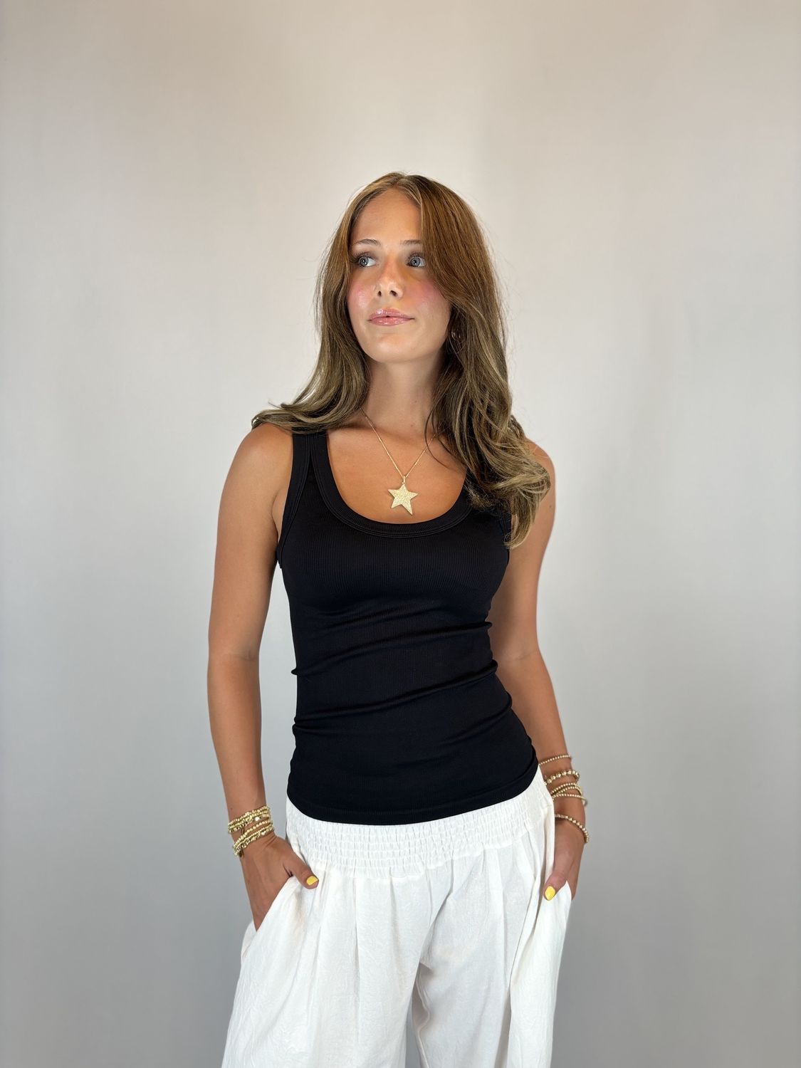 REVERSIBLE RIBBED TANK TOP