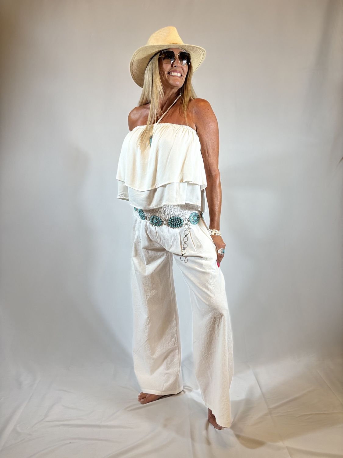 SOLID TWILL DOUBLE LAYERED HALTER TANK