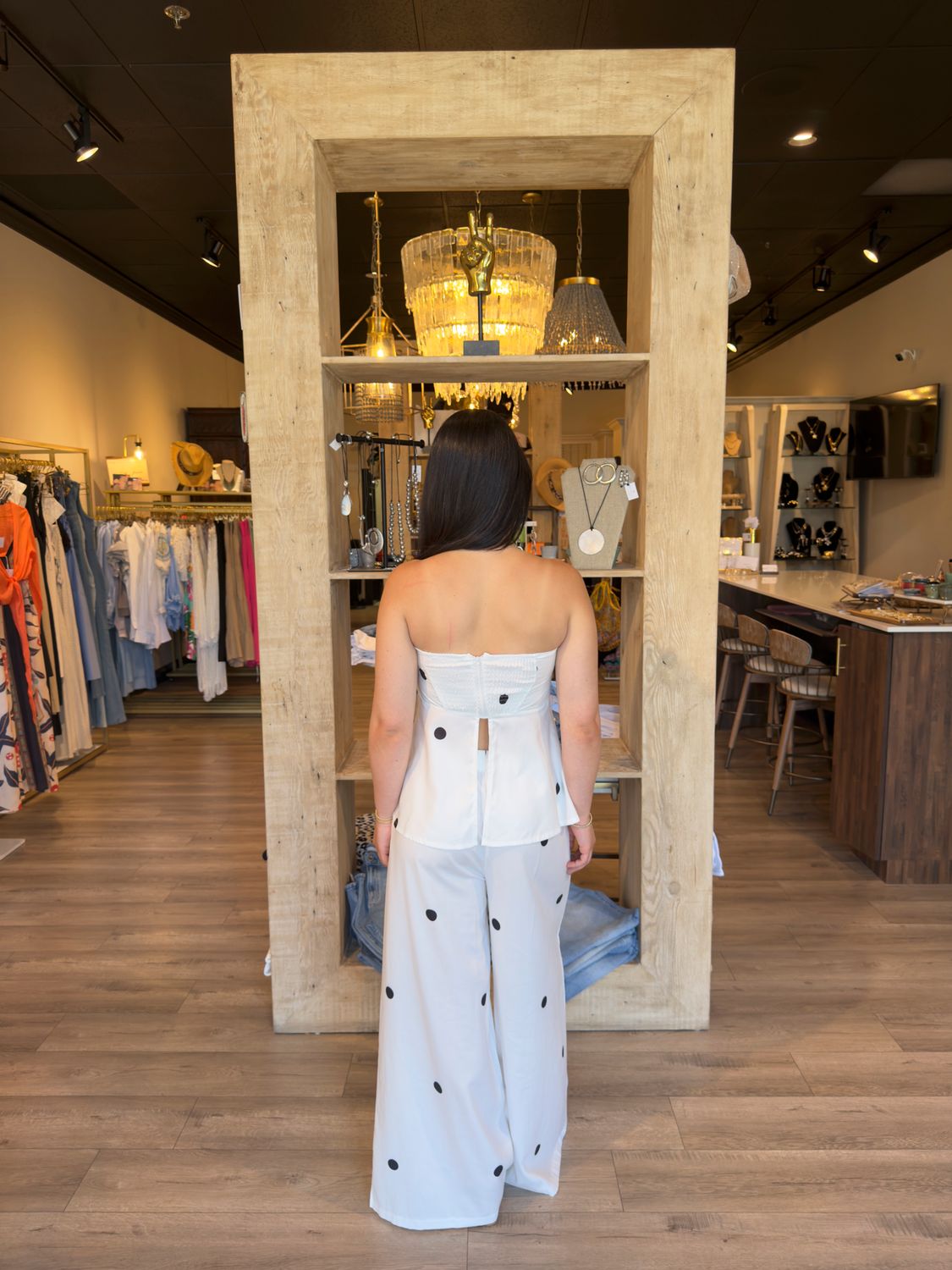 POKA DOT WIDE-LEG CASUAL SET-OH-