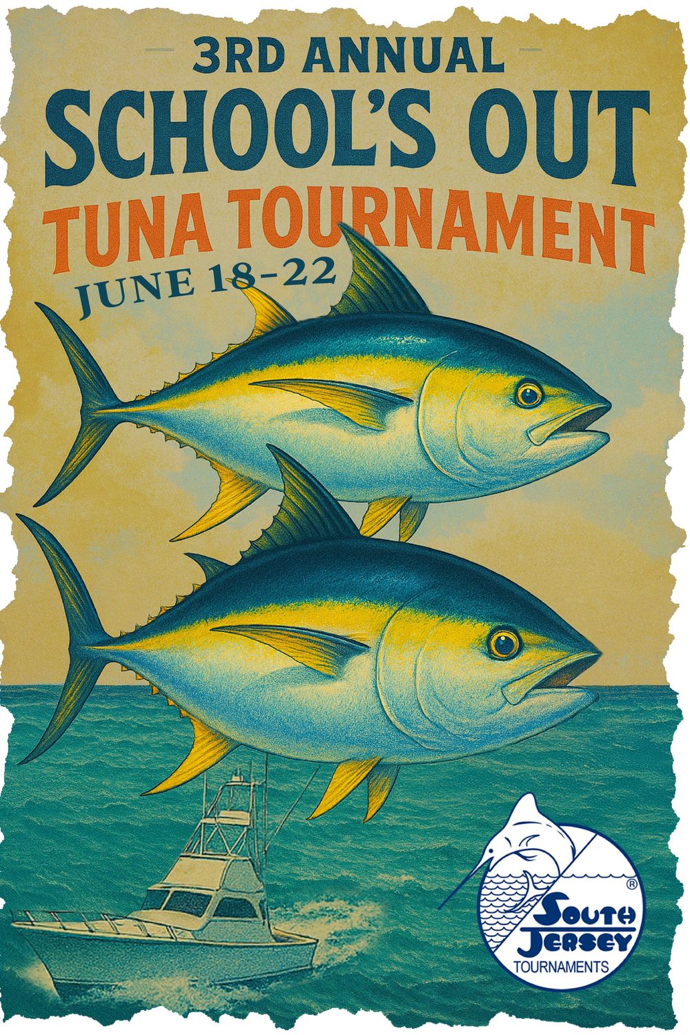 Schools Out Tuna Tournament Youth Short Sleeve Cotton 2025