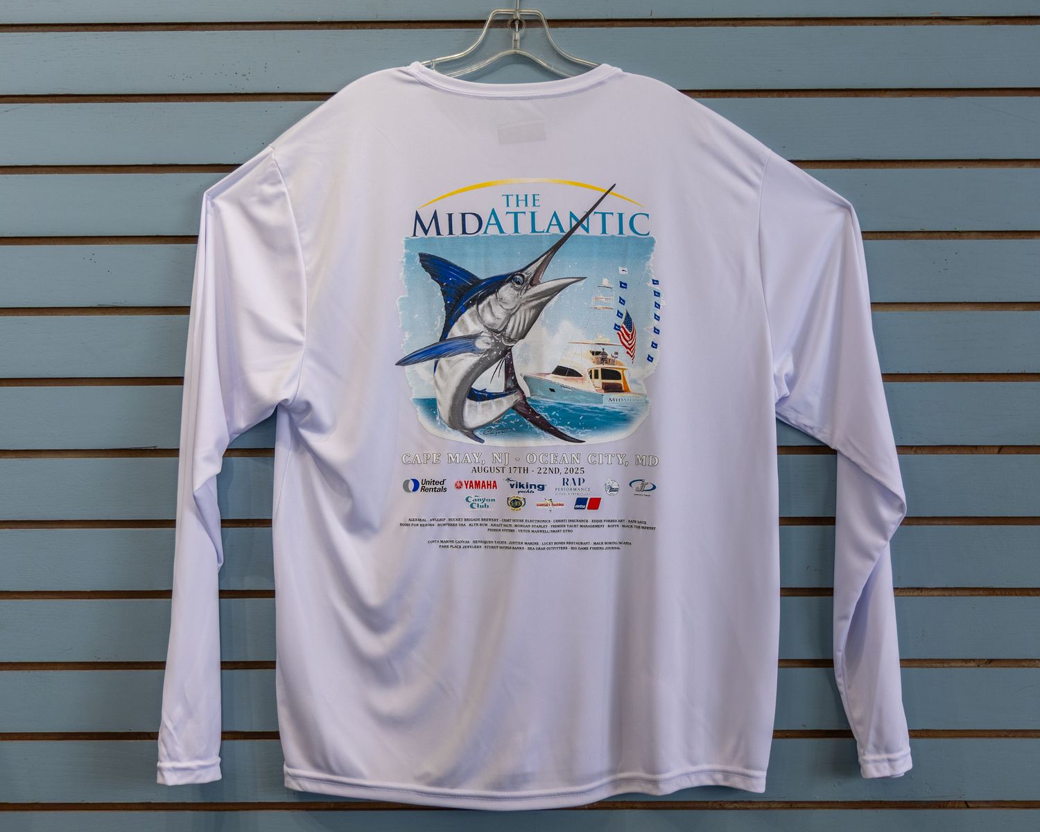 MidAtlantic Mens Long Sleeve Performance 2025, Size: Small, Color: White