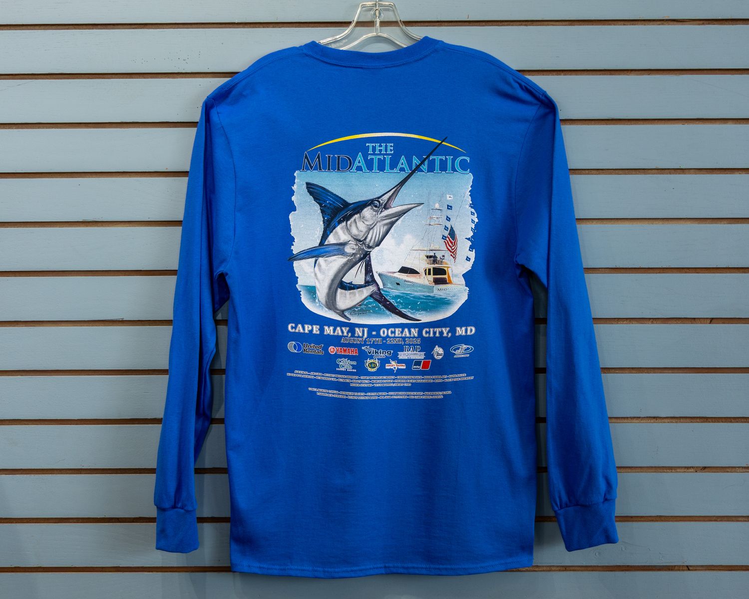 MidAtlantic Long Sleeve Tee 2025, Size: Small, Color: Royal - Chest Pocket