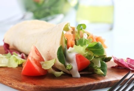 Wrap au saumon fumé