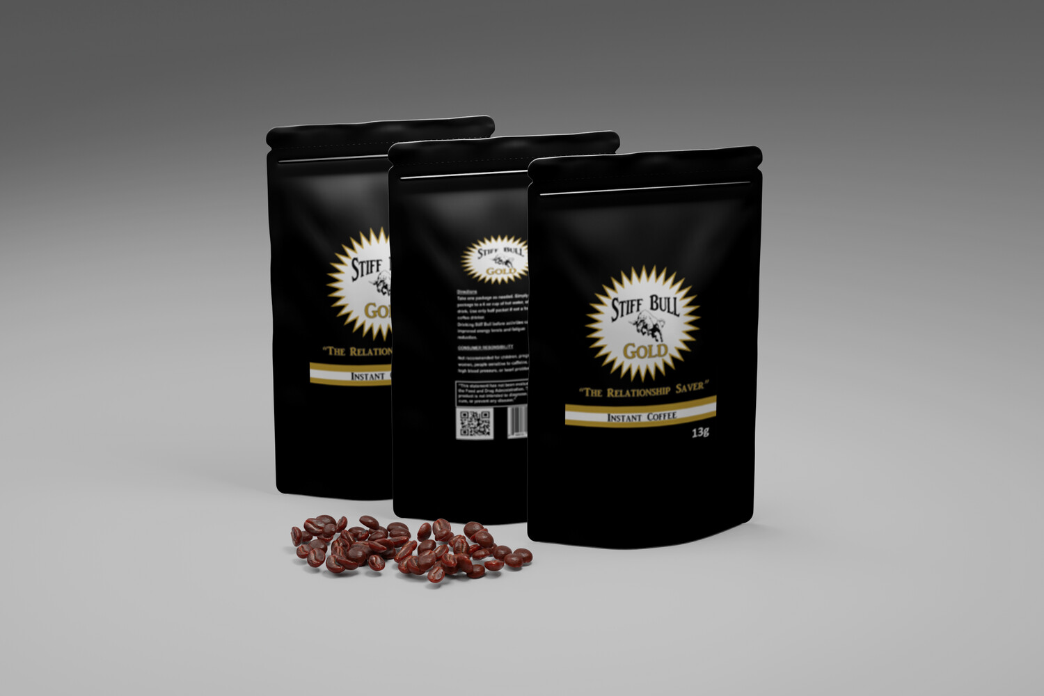 20 Packs Stiff Bull GOLD Coffee