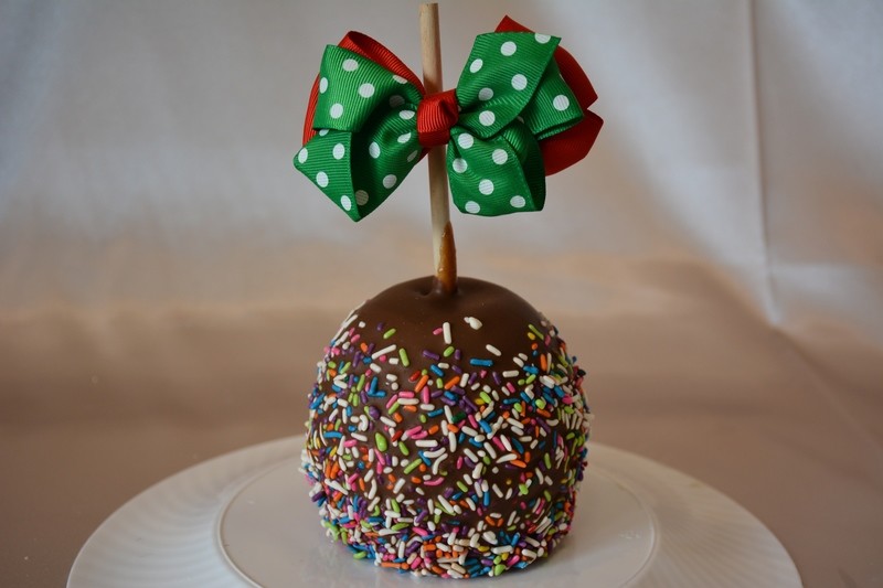 Chocolate Sprinkles Dipped Apple