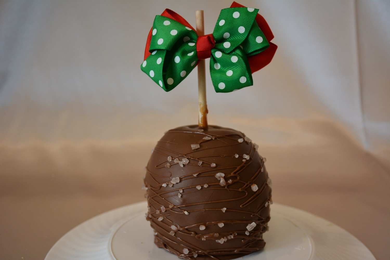 Chocolate and Sea Salt Dipped Apple