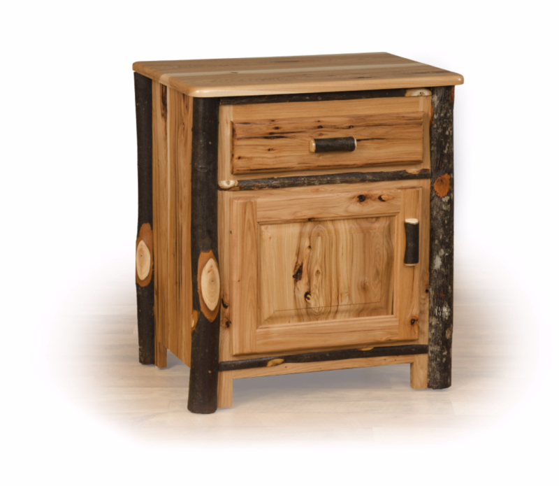 Hickory One Door One Drawer Nightstand