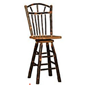 Wagon Wheel Swivel Side Barstool