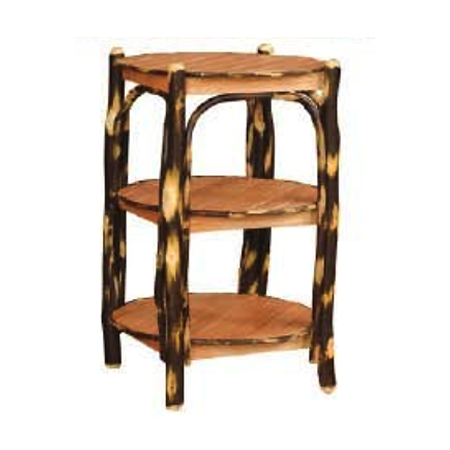 3 Tier Round Table (Oak and Hickory)